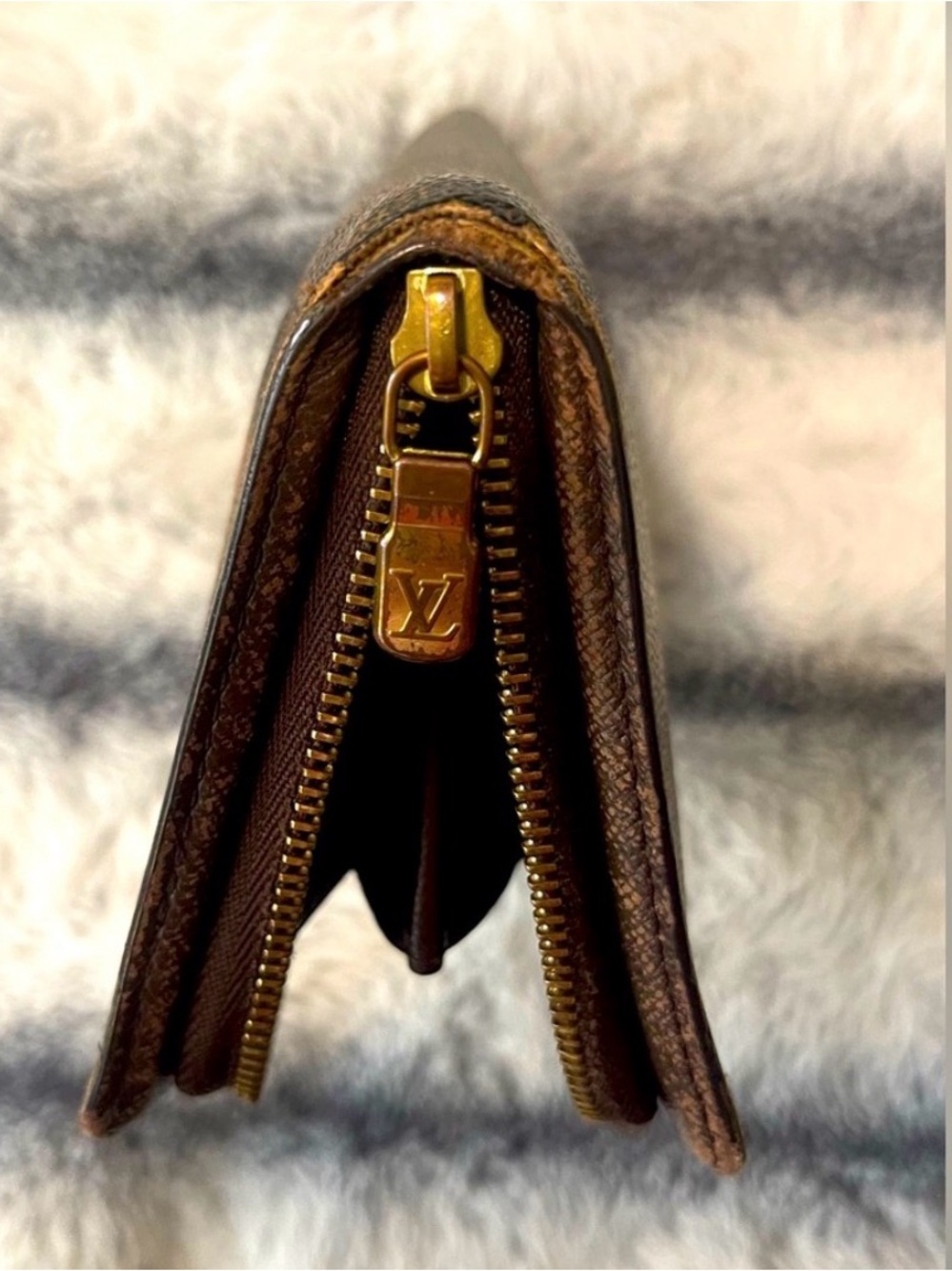 Louis Vuitton Brown Damier Ebene Zip Wallet - Picture 12 of 16